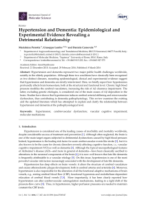 Hypertension and Dementia: Epidemiological and Experimental