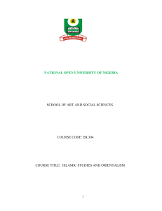 ISL304 - National Open University of Nigeria