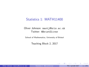 Statistics 1: MATH11400