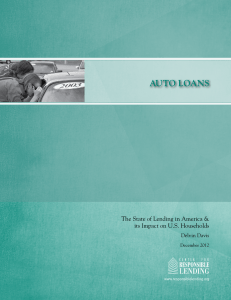 Auto LoAns - Center for Responsible Lending
