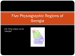 Five Physiographic Regions of Georgia