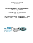 EXECUTIVE SUMMARY - IEEE Rebooting Computing