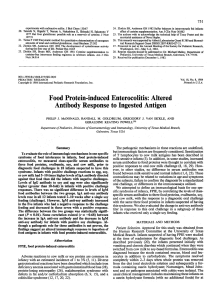 Food Protein-induced Enterocolitis: Altered Antibody