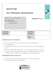 Year 9 Maths Scholarship Practice Paper A