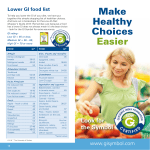 Lower GI food list - Glycemic Index Foundation