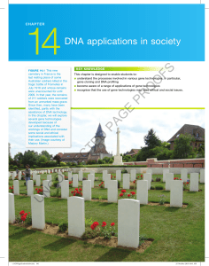 CHAPTER 14 DNA applications in society