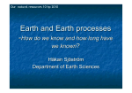 Earth and Earth processes