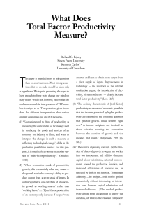 What Does Total Factor Productivity Measure?