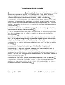 Pineapple Health Narcotic Agreement I, understand that for the