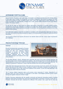 ASTRONOMY PORTFOLIO 2009 Atacama Cosmology Telescope