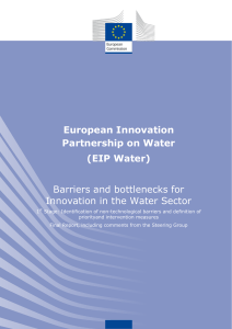 Barriers and bottlenecks for Innovation in the Water Sector