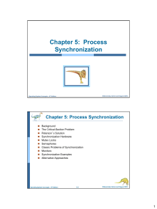 Chapter 5: Process Synchronization