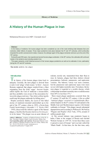 A History of the Human Plague in Iran