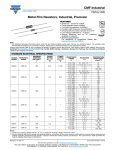 CMF Industrial Metal Film Resistors, Axial, Industrial, Precision