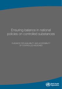 Ensuring balance in national policies on controlled substances