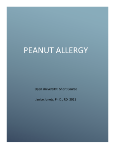 Peanut allergy Course Revised