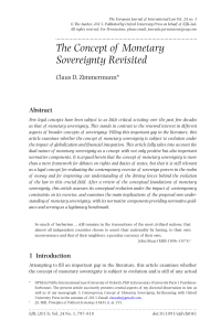 The Concept of Monetary Sovereignty Revisited