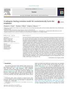 A radiogenic heating evolution model for cosmochemically Earth