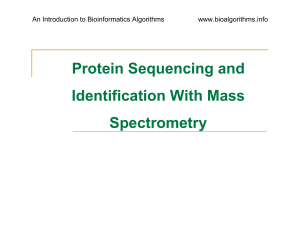 Protein Sequencing and Identification With Mass