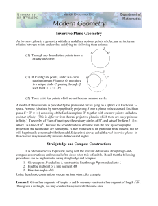 Inversive Plane Geometry