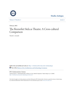 The Ikrenofret Stela as Theatre: A Cross-cultural Comparison