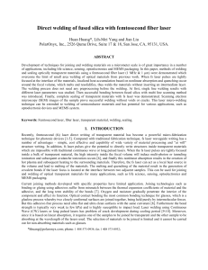 Direct welding of fused silica with femtosecond fiber laser