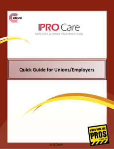 Quick Guide for Unions/Employers
