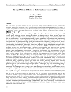 Theory of Motion of Matter on the Formation of Galaxy and Star