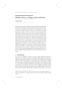 Market force, ecology and evolution