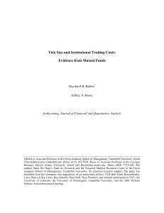 Tick Size and Institutional Trading Costs: Evidence from Mutual Funds