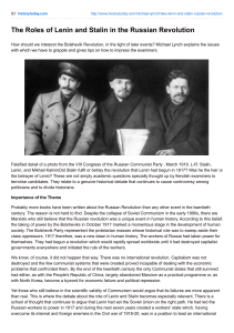 The Roles of Lenin and Stalin in the Russian Revolution