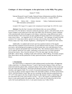 Catalogue of observed tangents to the spiral