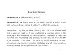 Levi ben Gerson Proposition 9 a(bc) = b(ac) = c(ab) Proposition 10