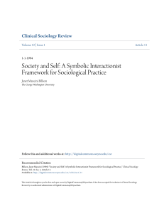 Society and Self: A Symbolic Interactionist Framework