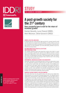 A post-growth society for the 21st century. Does prosperity