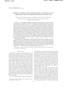 indirect interactions mediated by changing plant chemistry: beaver