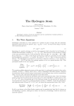 The Hydrogen Atom - Physics