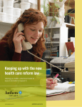 Keeping up with the new health care reform law
