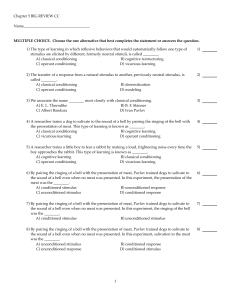 MULTIPLE CHOICE. Choose the one alternative that best