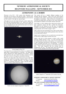 September 2011 - Newbury Astronomical Society