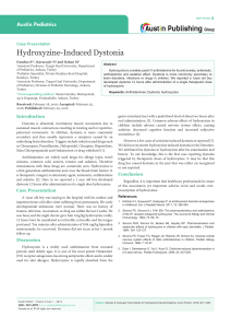 Hydroxyzine-Induced Dystonia