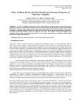 Effect of Silicon Dioxide (Sio2) On Physical and Mechanical