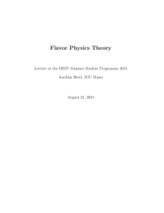 Flavor Physics Theory - DESY