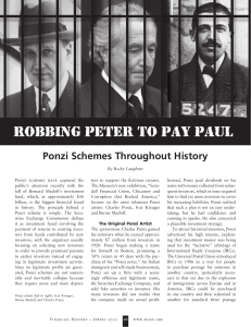 Robbing Peter to Pay Paul: Ponzi Schemes Throughout History