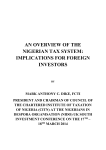 an overview of the nigerian tax system: implications for