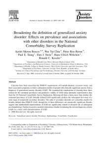 Broadening the definition of generalized anxiety disorder: Effects on