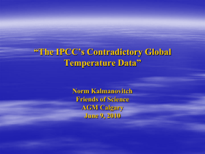 The IPCC`s Contradictory Global Temperature Data