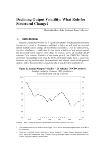 Declining Output Volatility: What Role for