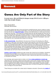 Genes Are Only Part of the Story | Print Article
