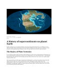 A history of supercontinents on planet Earth